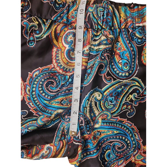 J. Crew Silk Paisley Maximalist Cropped Pants Women's Size 4 Black Resort Office - Picture 7 of 9